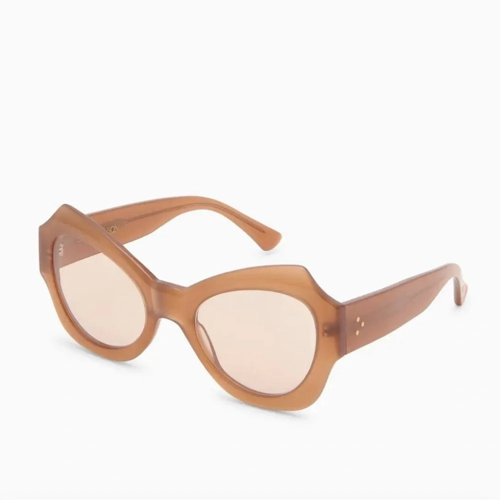 Ulla Johnson Opal Butterfly Sunglasses in Camel Acetate Women’s OS NWT